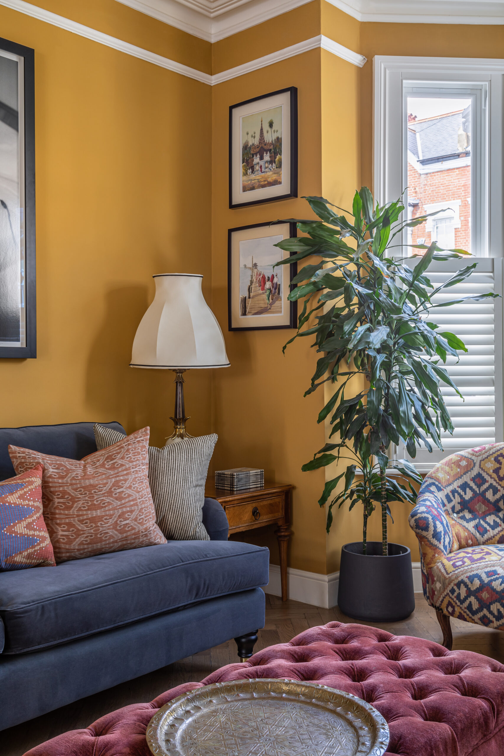otta living room yellow walls corner